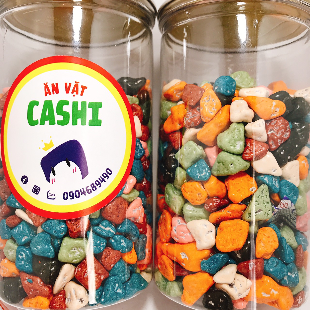 Kẹo sỏi đá nhân socola 500gr_Đồ ăn vặt Cashi TPHCM