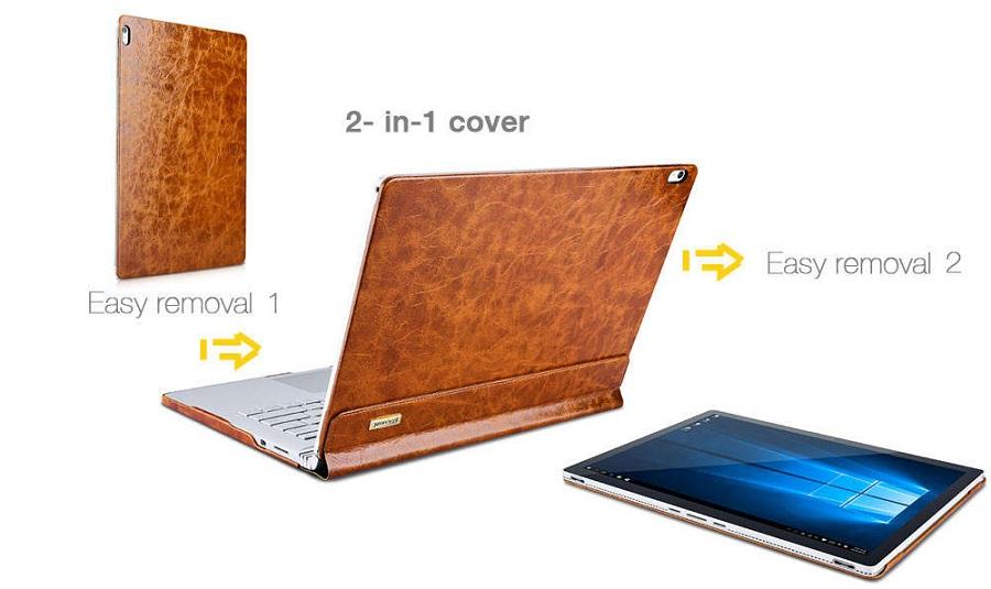 Bao da thật hàng hiệu iCarer cho SurfaceBook