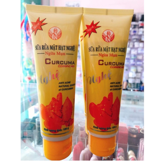 SỮA RỬA MẶT NGHỆ NGỪA MỤN CÓ HẠT THORAKAO 100G (nghệ củ)