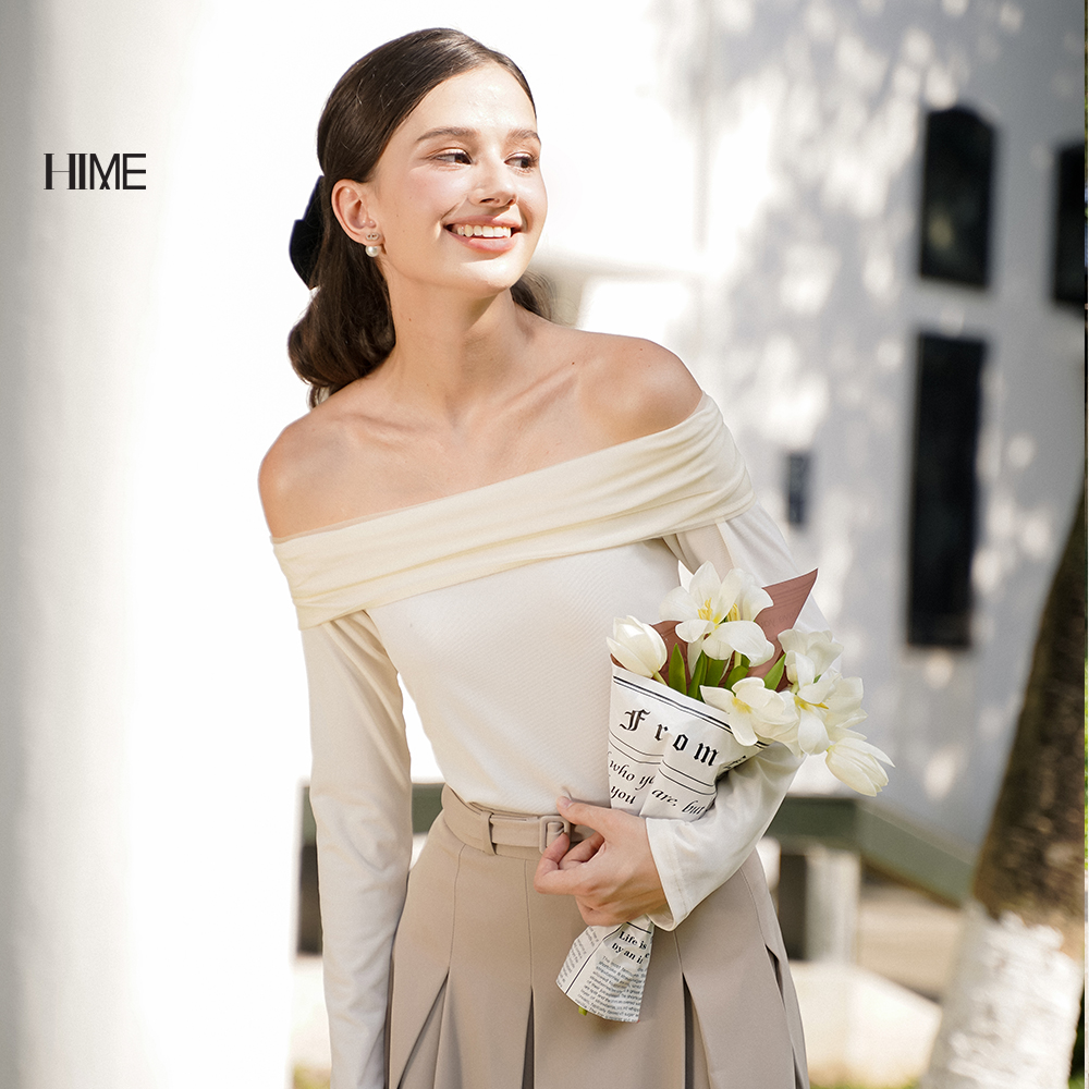 Áo thun trễ vai HIME H363BF1A2323