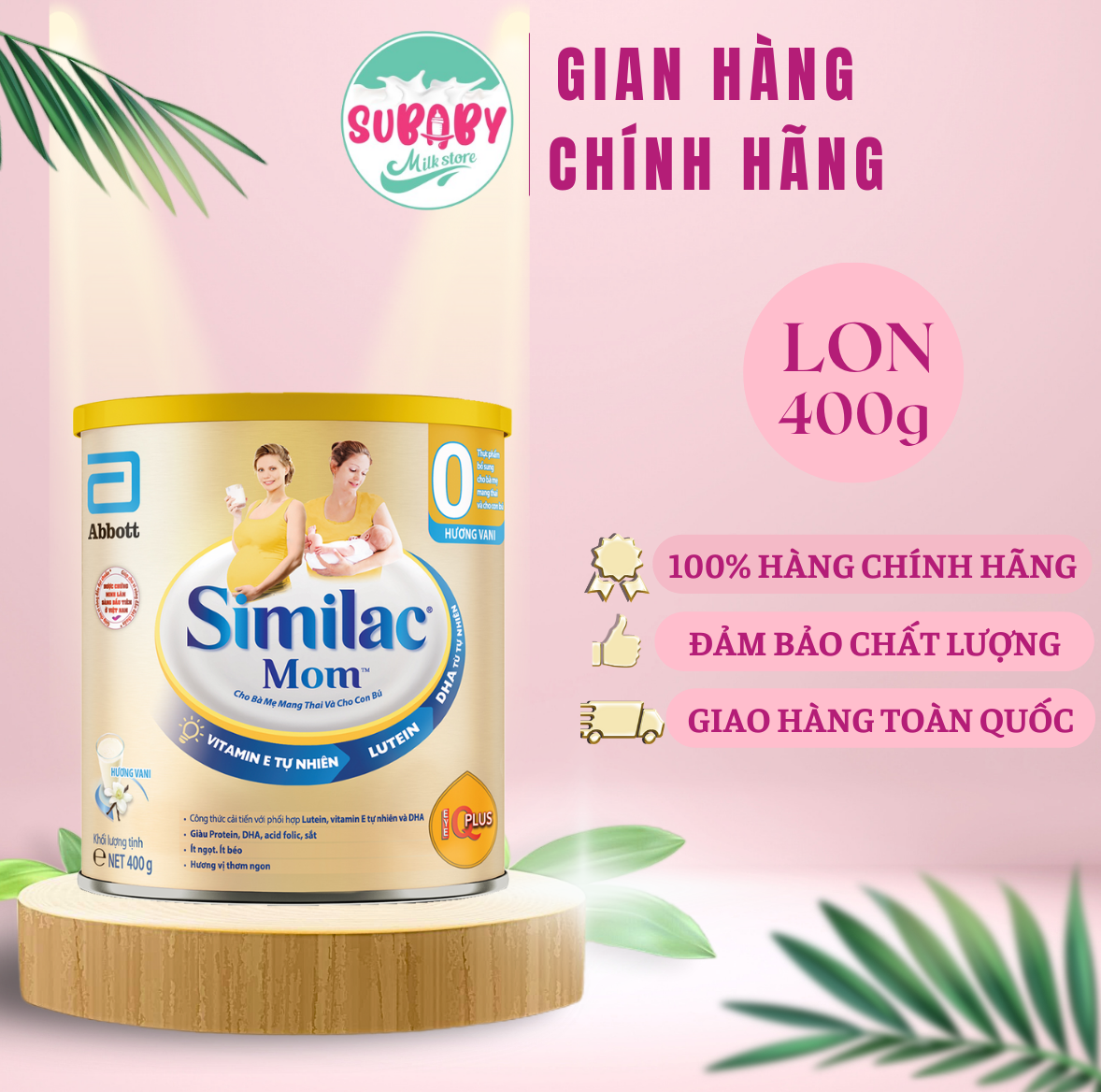 Sữa bột Similac Mom hương vani/ dâu 400g