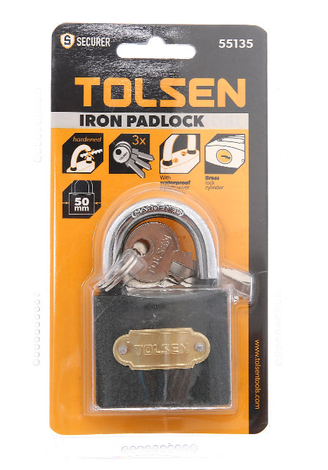 Ổ khóa sắt đen 50mm tolsen 55135