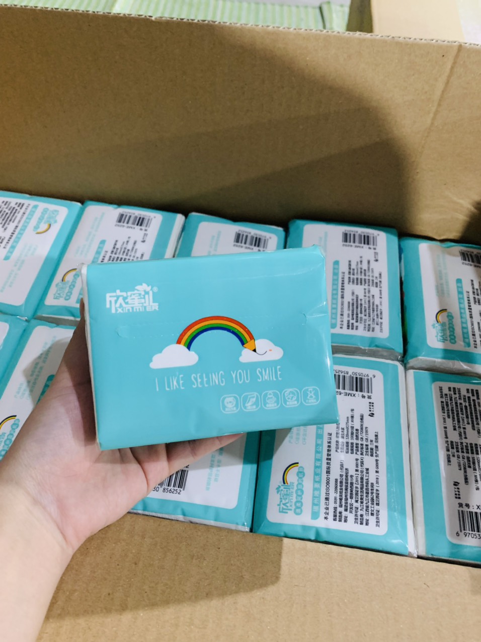 GIẤY ĂN CẦU VỒNG (Thùng 30 gói)