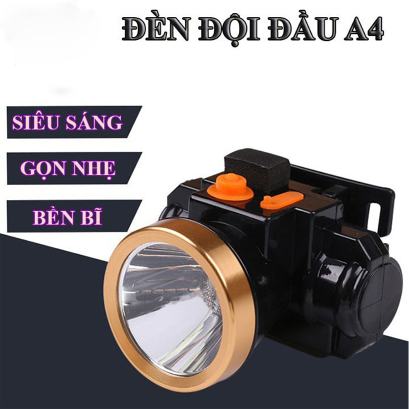 Đèn pin đội đầu A4 chiếu xa siêu sáng chuyên ráy tai, soi ếch