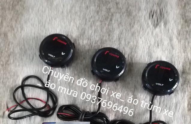 [HCM]ĐỒNG HỒ BÁO VOLT BÌNH XE MÁY MẪU TRÒN RIZOMA