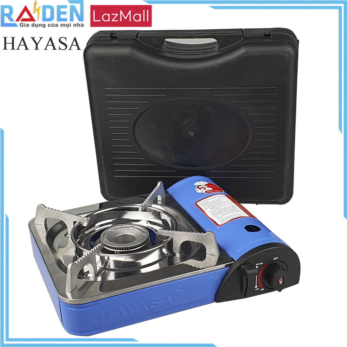 (CÓ HỘP ĐỰNG) Bếp Ga MiniBếp Ga Du Lịch Cao Cấp Hayasa Ha-8102M Có Hộp Đựng Siêu Bền Tiện Lợi - Hàng Chính Hãng