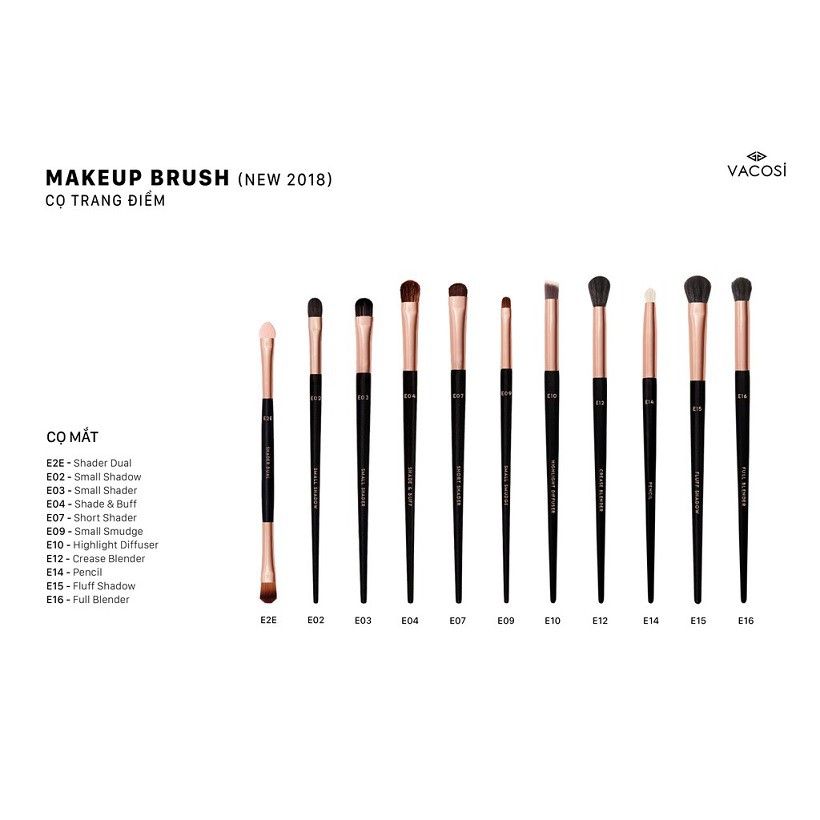 Cọ tán phấn mắt Vacosi collection Pro-makeup E-03 Shader