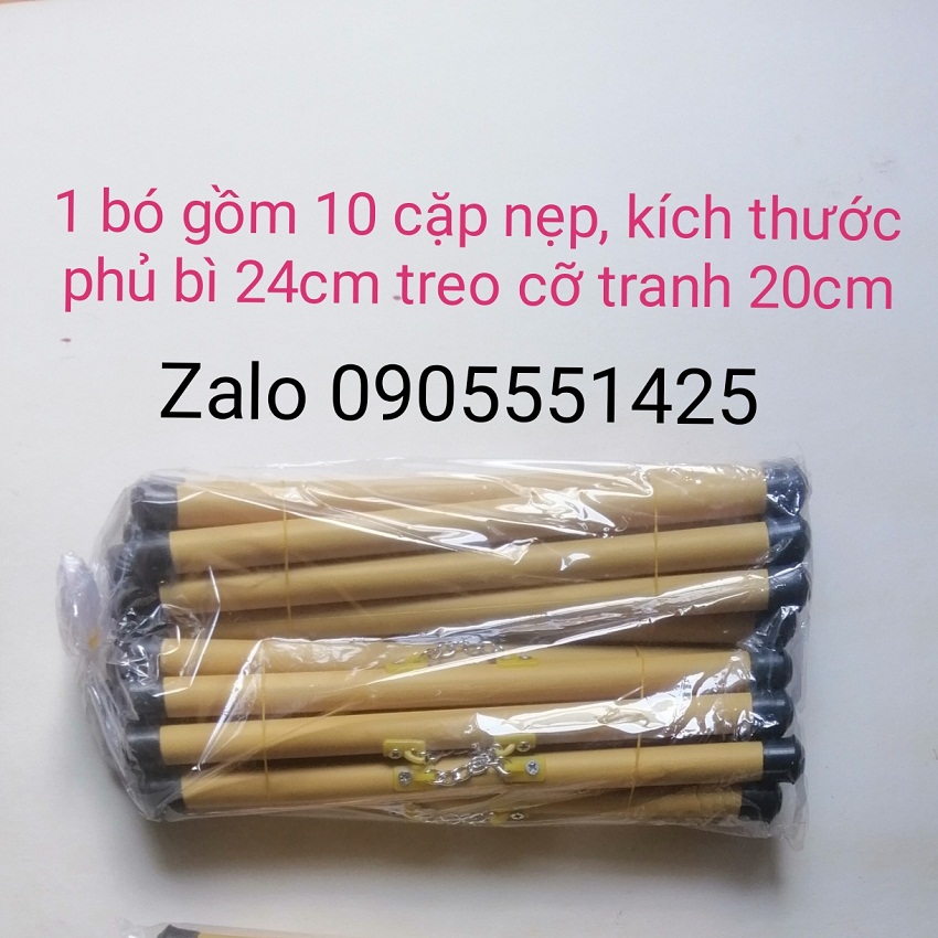 1 bó gồm 10 CẶP ống trúc treo ảnh, nhiều kích thước, treo cỡ tranh từ 20cm đến 60cm