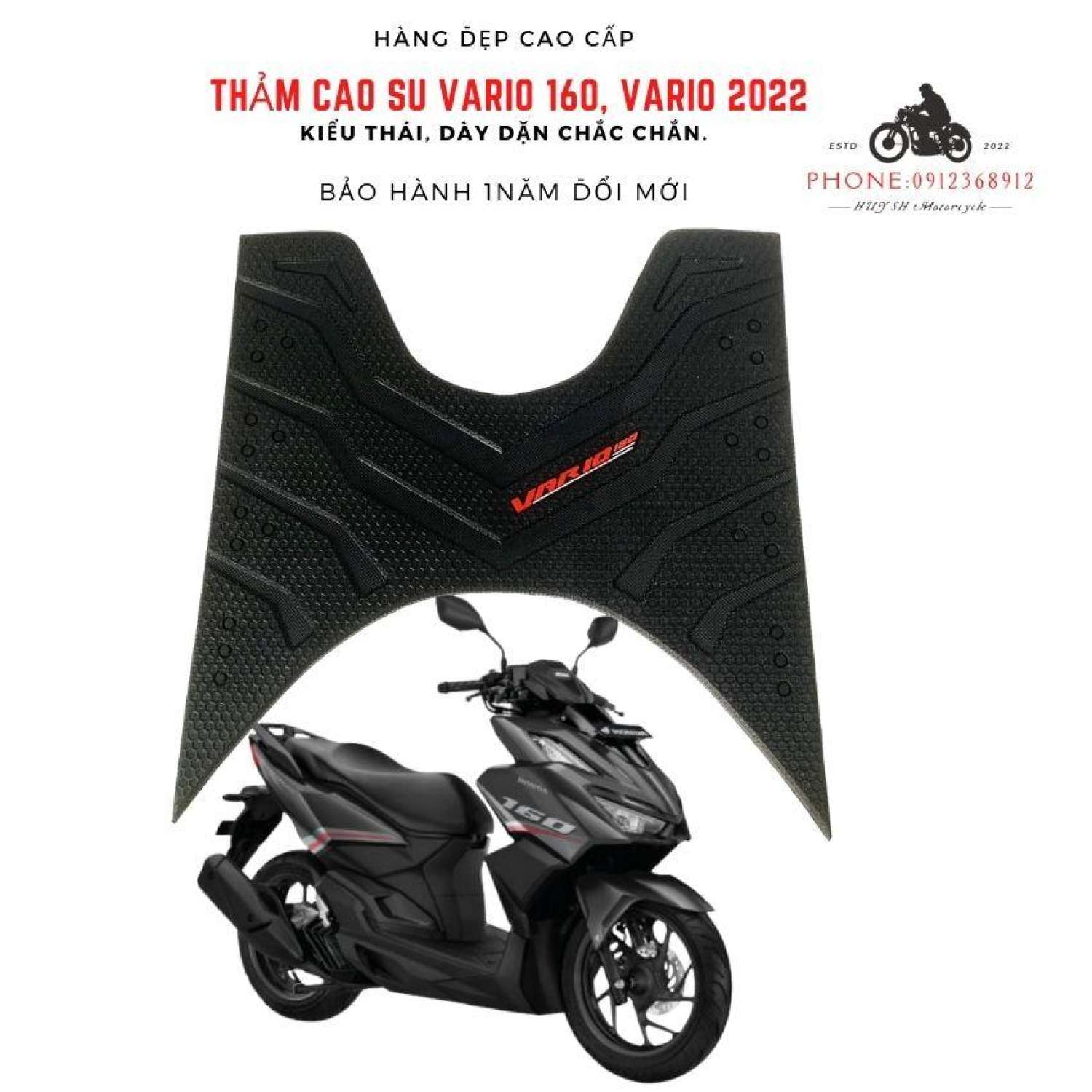 Thảm lót chân xe vario 160 năm 2022