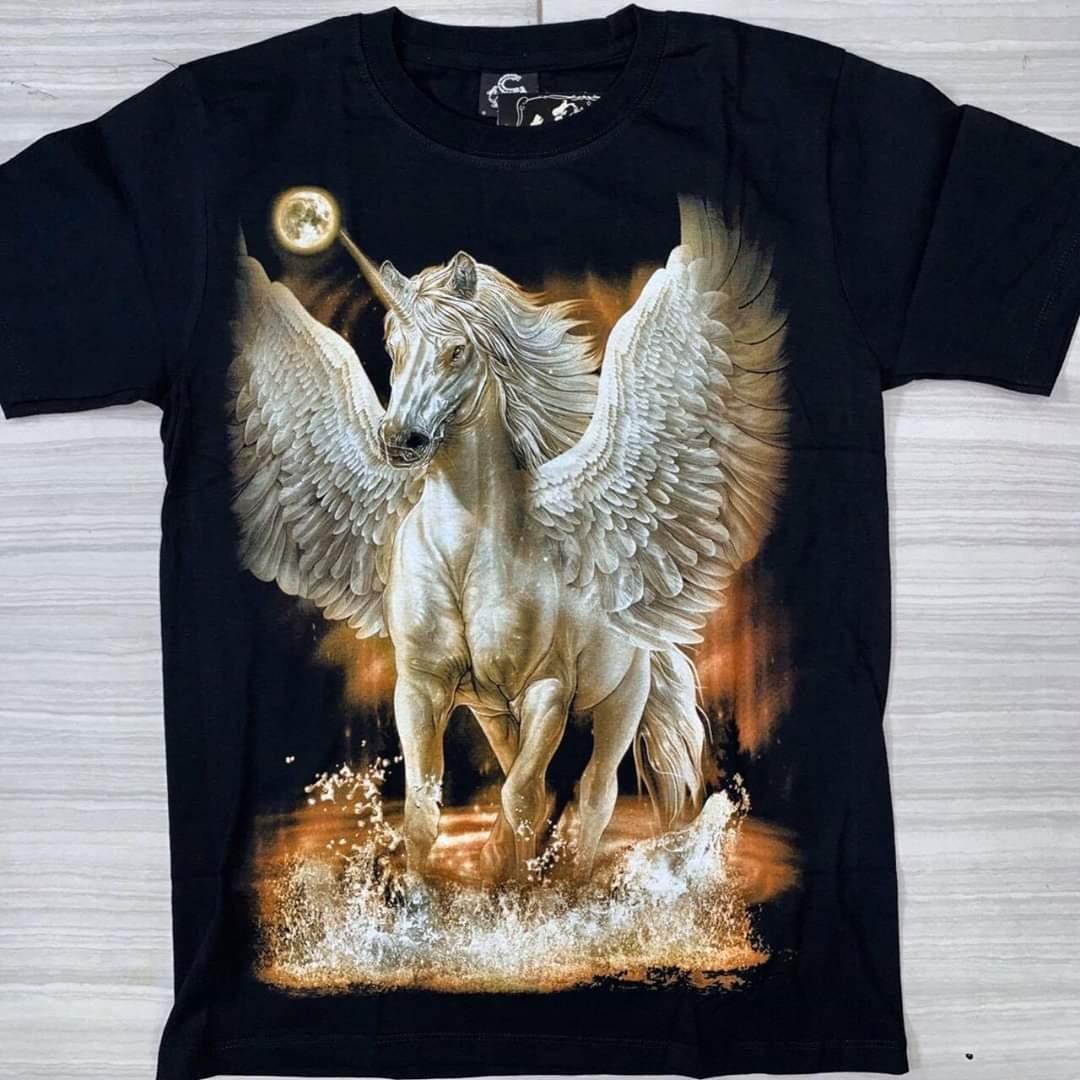 [HCM]Áo thun nam 3D in hình Ngựa Phong Thủy sắc nét không phai màu không dính giặt vải dày mịn