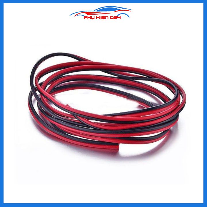 Cuộn 100 Mét Dây Điện Đôi Đen Đỏ Lõi 0.2mm