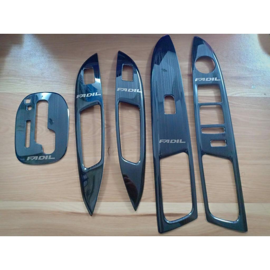 Ốp Trang Trí Nội Thất Xe Vinfast Fadil 2018 2019 2020- 5 Chi Tiết Mẫu Titan Có Sẵn Keo Dính Dễ Dàng Lắp Đặt Tại Nhà, Phụ Kiện Trang Trí Xe Sang Trọng Hơn