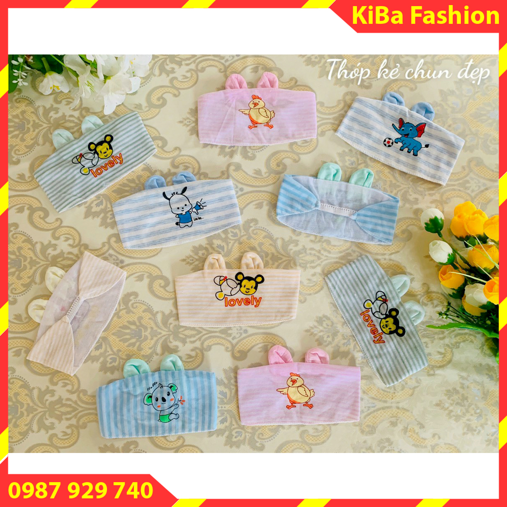 [ MẪU MỚI ] Che Thóp Sơ Sinh Hình Tai Thỏ (Set 10 chiếc) Băng Đô Cho Bé Thóp Sơ Sinh - TSS - TK0250 - mũ/ nón che thóp cho bé sơ sinh