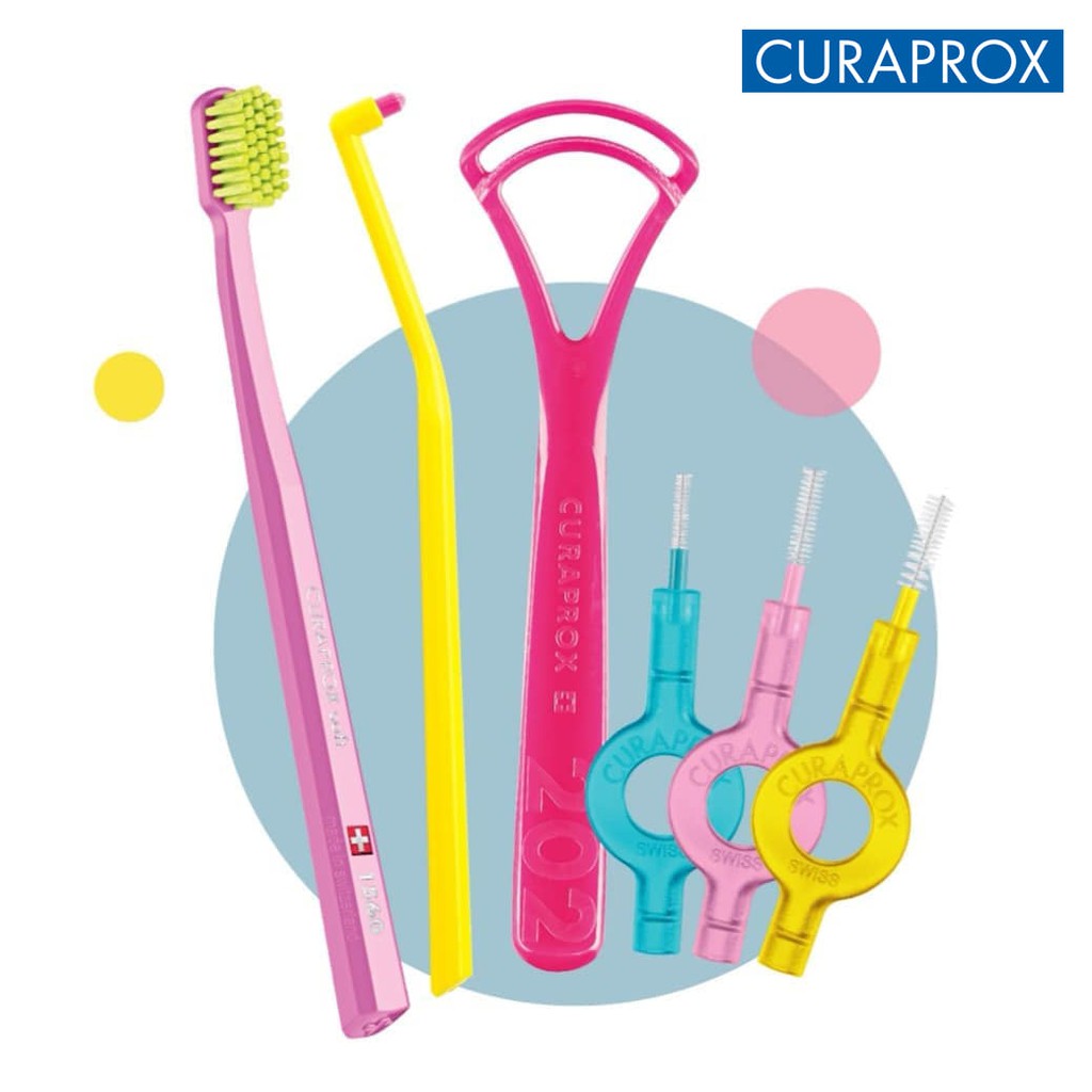 Bộ 2 cây cạo lưỡi Curaprox CTC 203 Thụy Sĩ