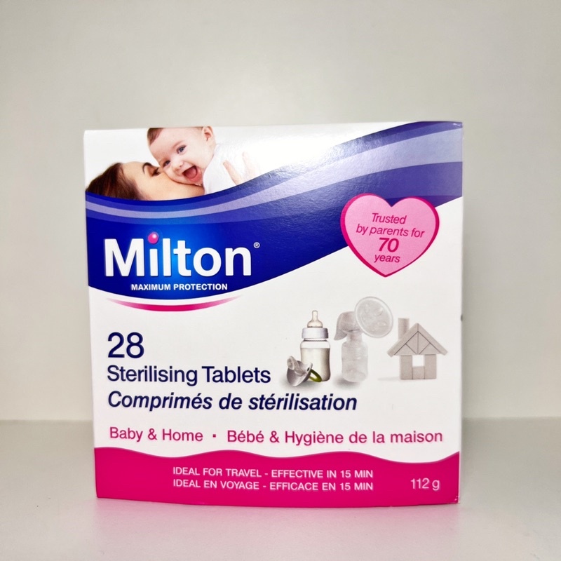 Viên tiệt trùng Milton hộp 28 viên - date mới - hàng đi Air
