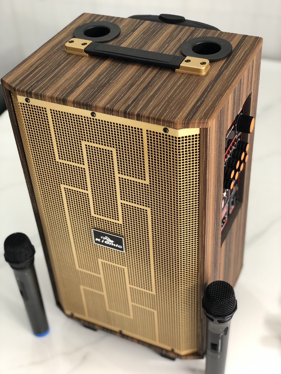 Loa Kéo Hát Karaoke K89 New 2024 tặng kèm 2 micro không dây