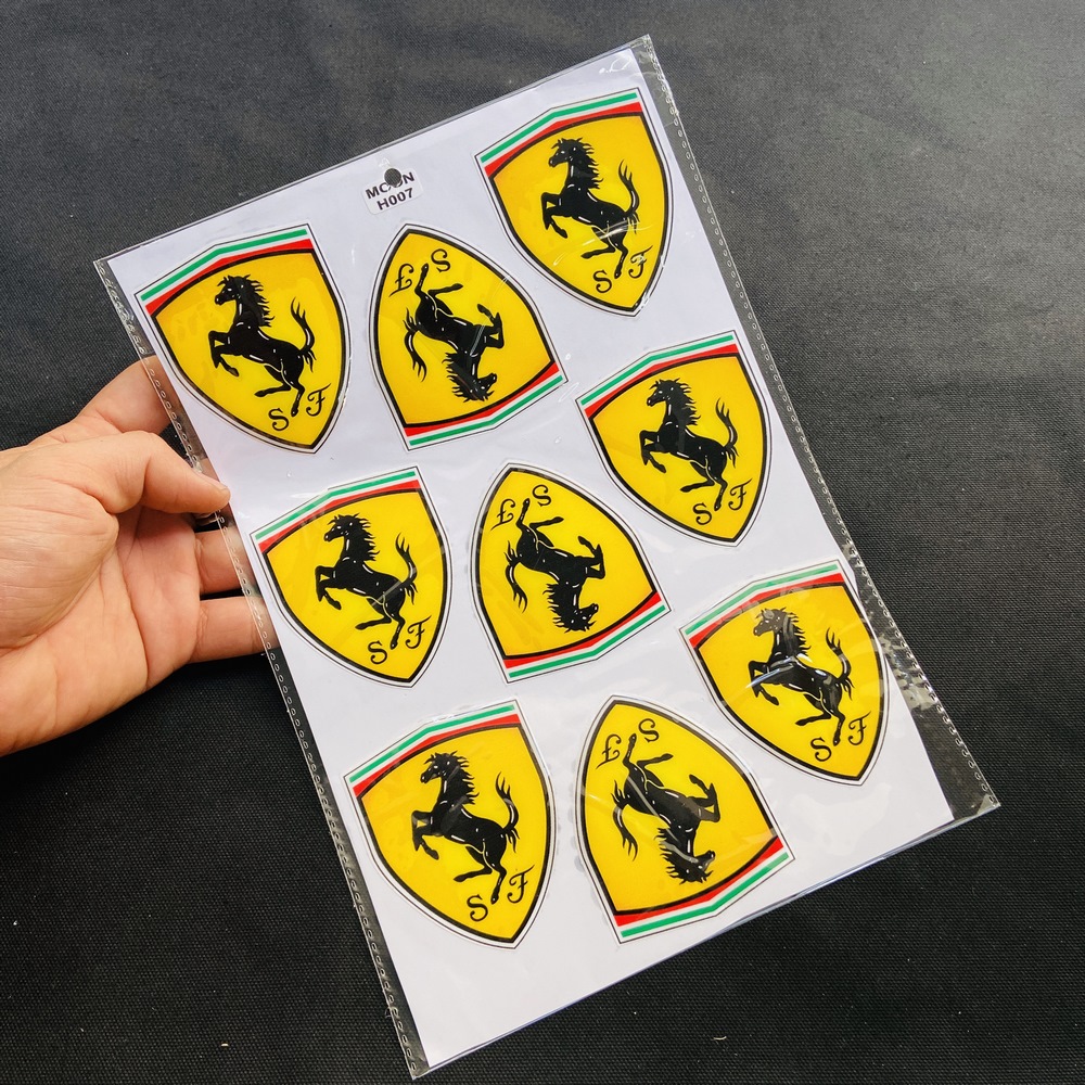 [HCM]TEM TẤM DÁN XE MÁY ĐỔ KEO SIÊU NÉT (TEM FERRARI)