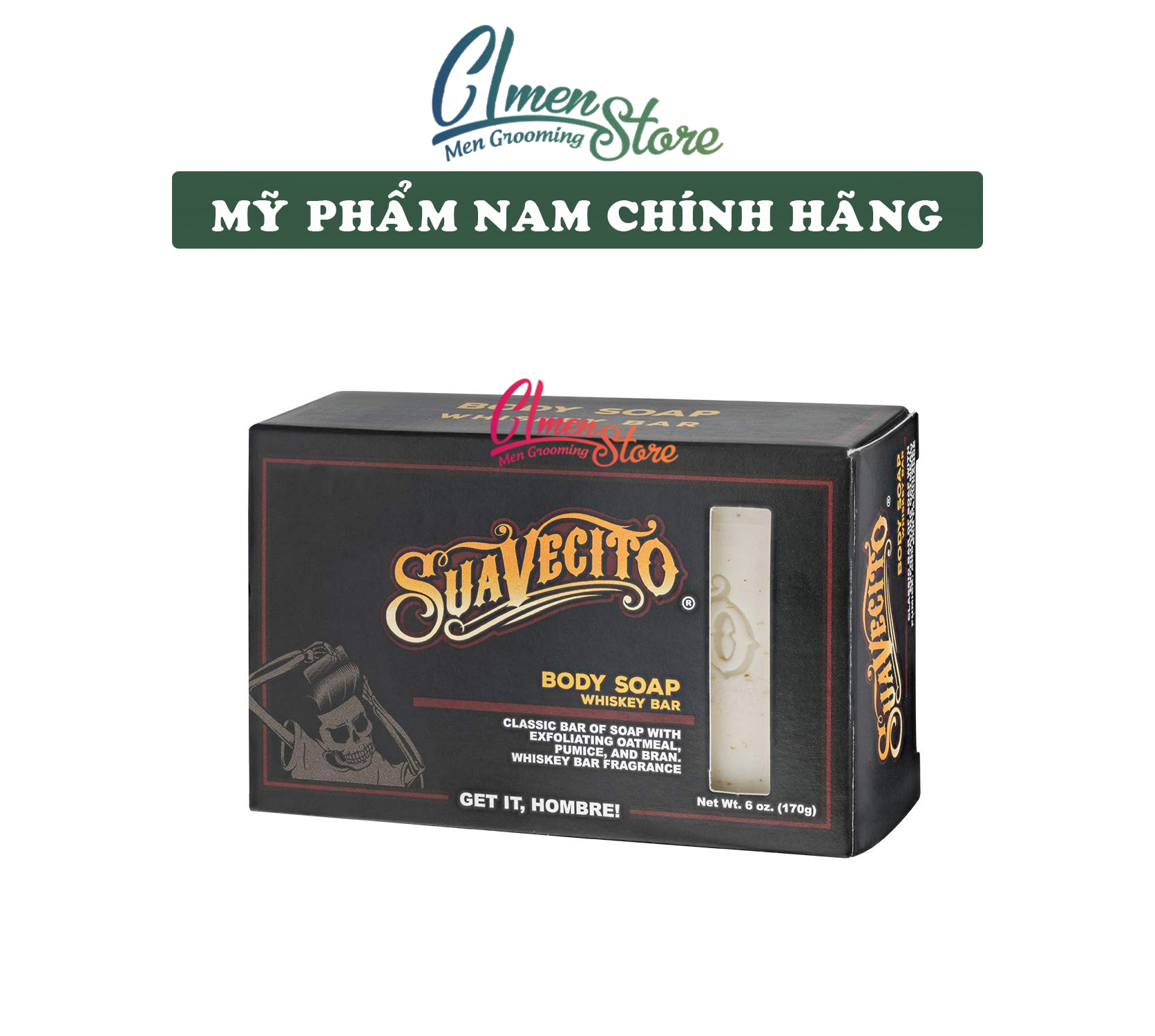 Thanh xà phòng tắm Suavecito Body Soap – Whiskey Bar