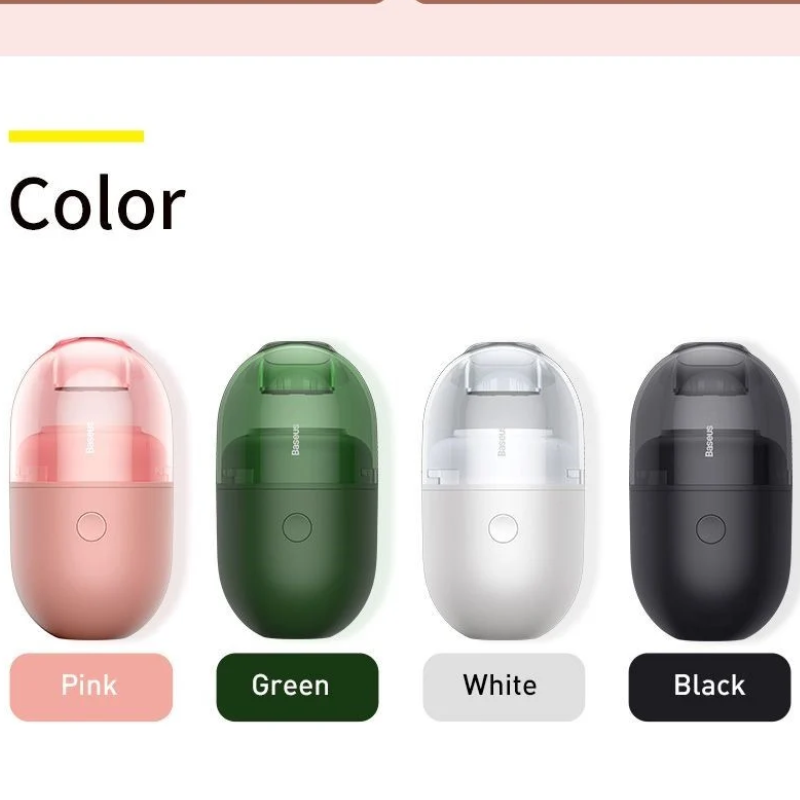 Máy hút bụi mini cầm tay Baseus C2 Desktop Capsule Vacuum Cleaner (6W, 1000 Pa, Pin sạc 900mAh)