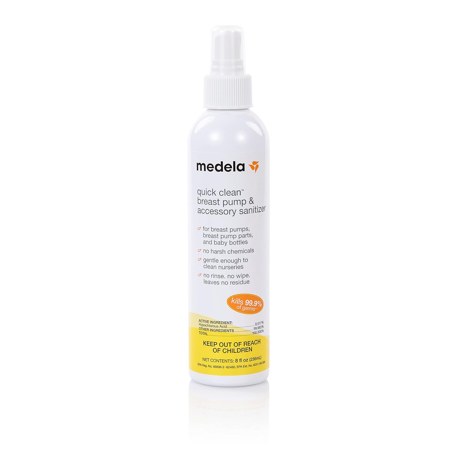 Medela Quick Clean Breast Pump and Accessory Sanitizer Spray