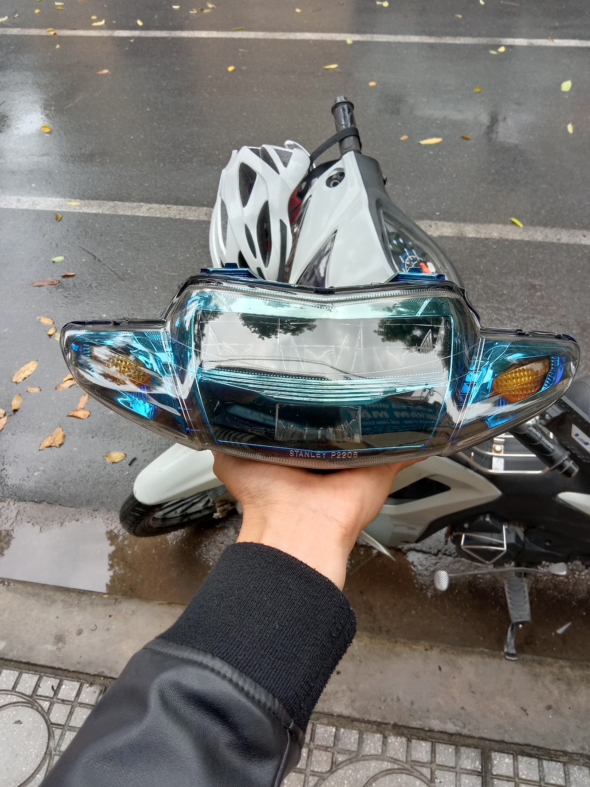 Two-layer small wave LED headlight, ZX, wave Alpha.
