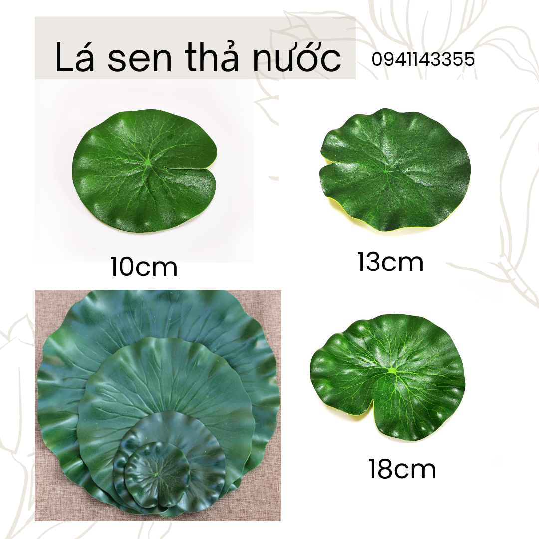 HCM Lá sen thả nước trang trí hồ cá tiểu cảnh