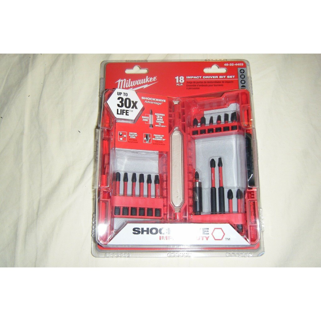 Bộ vít Milwaukee 48-32-4403 Shockwave 18 chi tiết