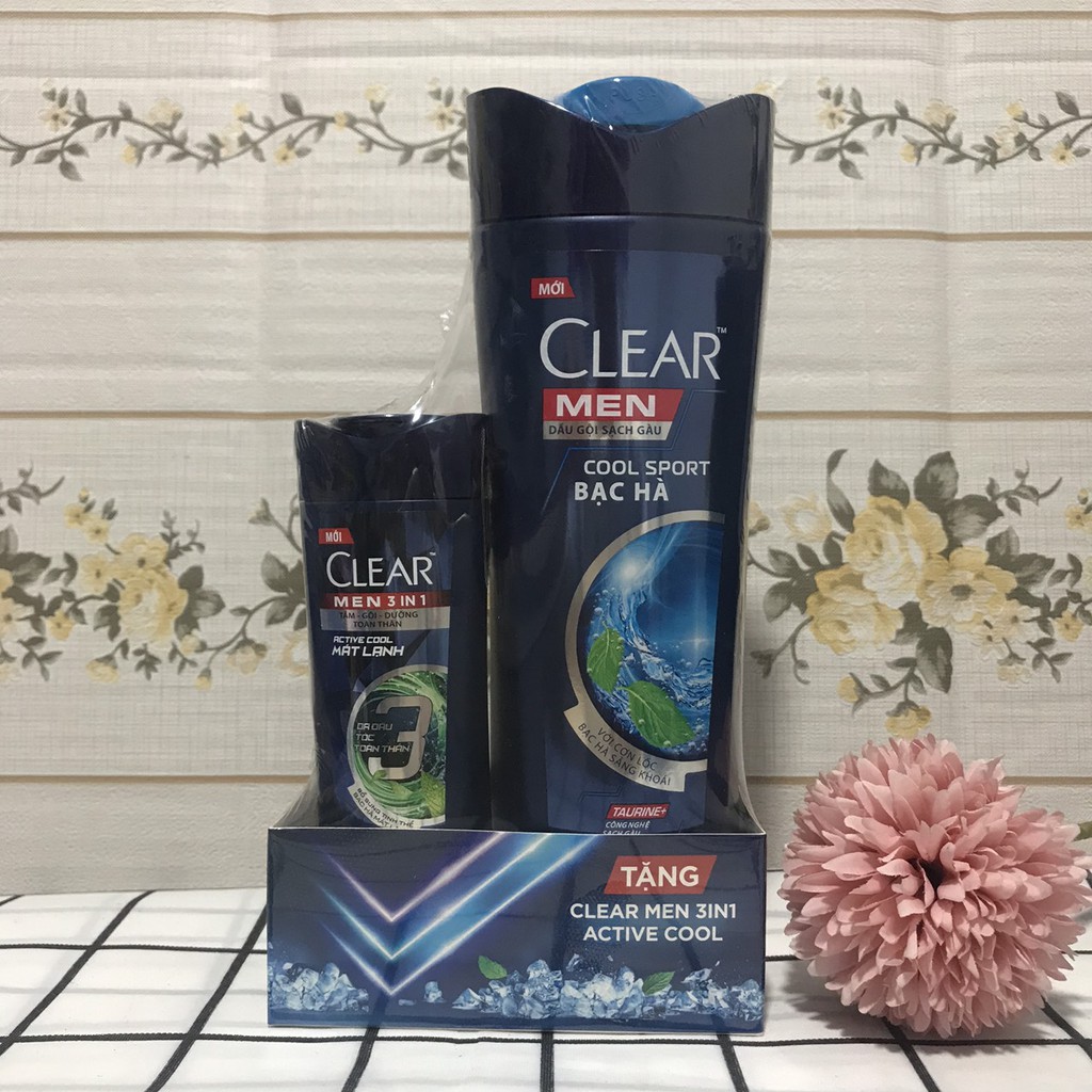 Dầu Gội Clear 340g Mát Lạnh Bạc Hà