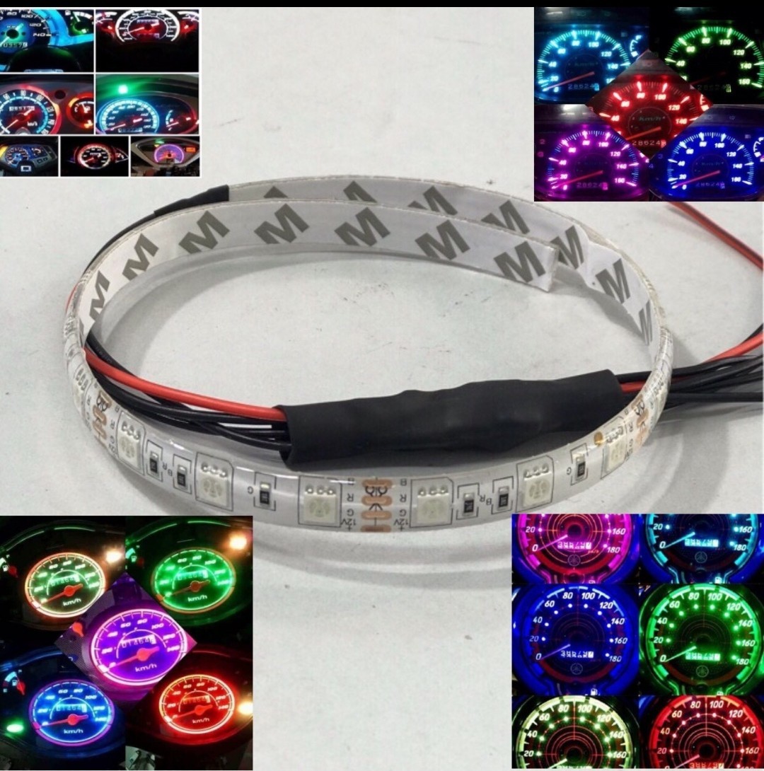Bộ dây led sang số đổi màu gắn đồng hồ xe máy siêu đẹp sử dụng cho các loại xe số, phụ kiện đồ chơi xe máy