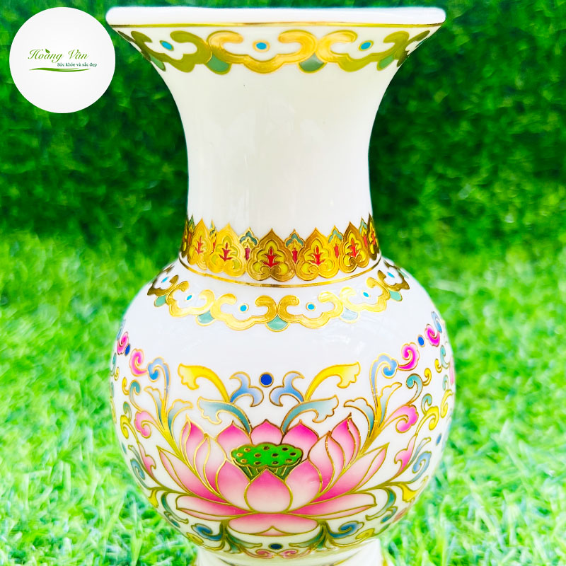 Bình hoa thờ cúng gốm sứ họa tiết đẹp