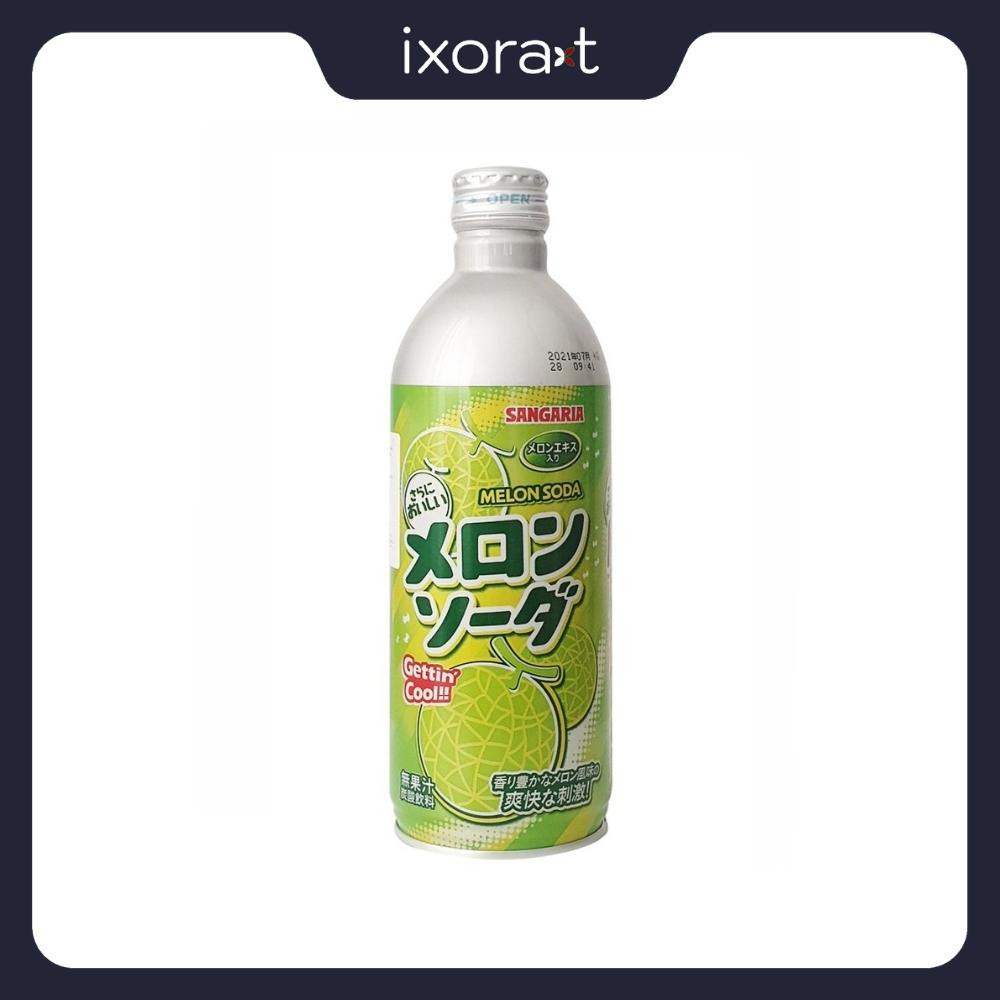Nước giải khát Soda dưa lưới Sangaria 500ml Nhật Bản.