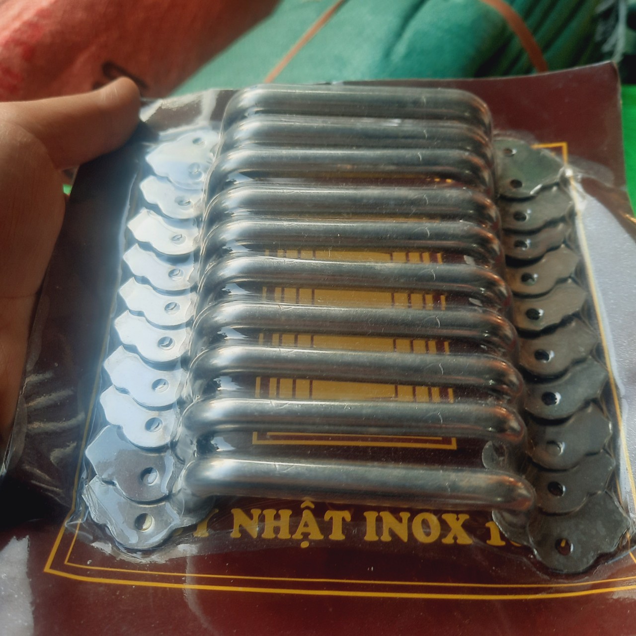 Combo 10 tay nắm cửa inox đặc loại nhỡ dài 13cm
