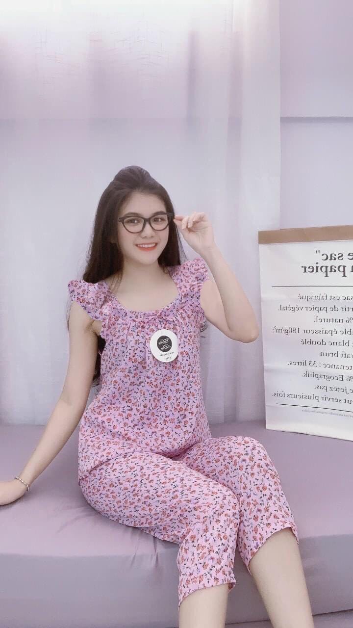 [3 size 46-70KG] Đồ bộ LỤA LỬNG BÔNG NHÍ, ĐÙI BI MỀM MÁT DỄ THƯƠNG thời trang