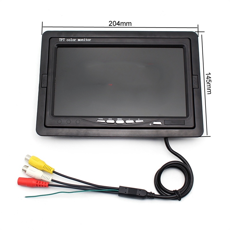 Combo Màn Hình 7 inch + Camera Lùi 4 mắt led Vuông 12V ( giá 1 bộ màn hinh + camera lùi )