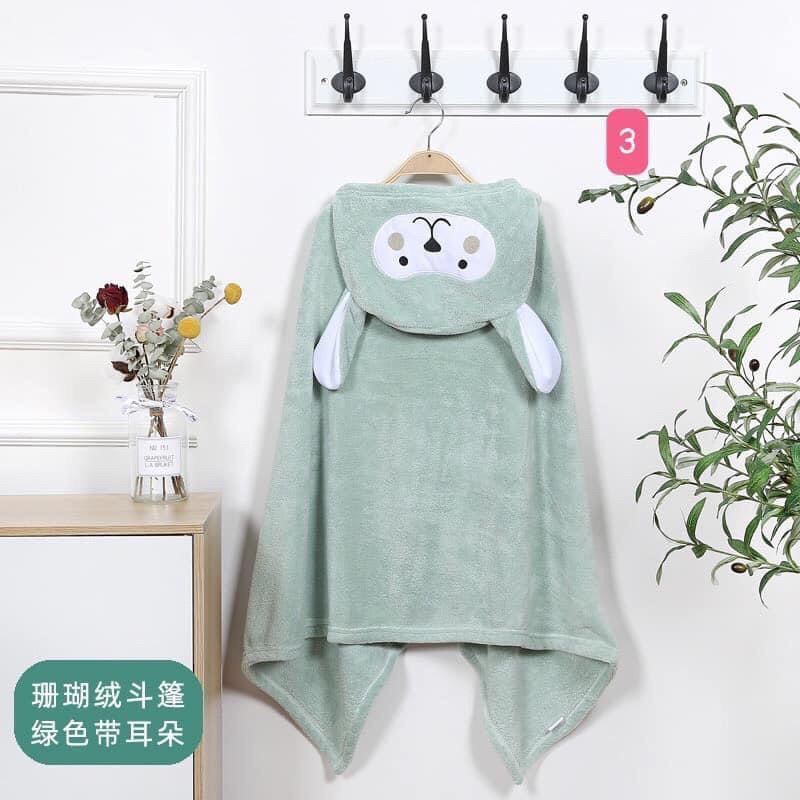 Khăn choàng tắm có mũ cho Bé 70x140cm (áo choàng tắm)