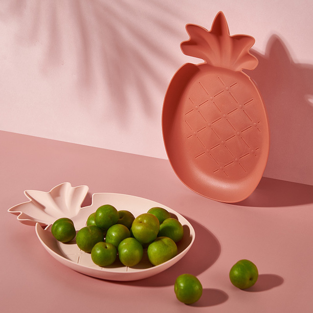 Khay ăn dặm, đĩa đựng hoa quả bằng nhựa đáng yêu