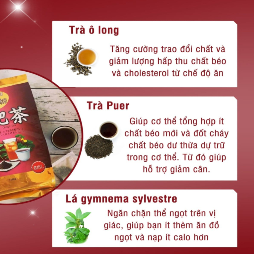 Trà tiêu mỡ Genpi tea Orihiro Nhật Bản