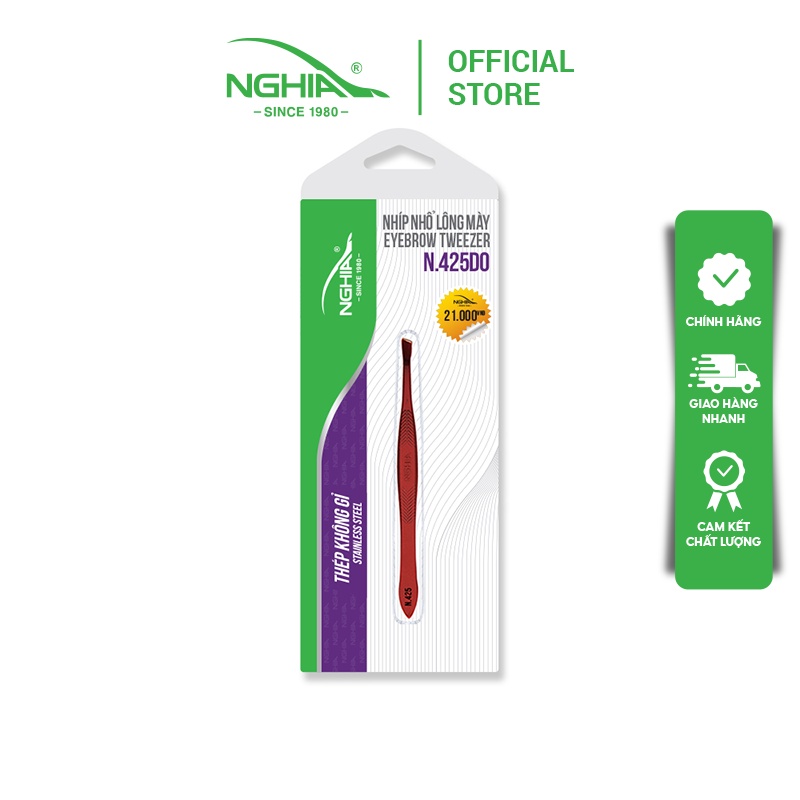 Nhíp nghĩa nhổ lông mày chuyên dụng không gỉ n-401vd