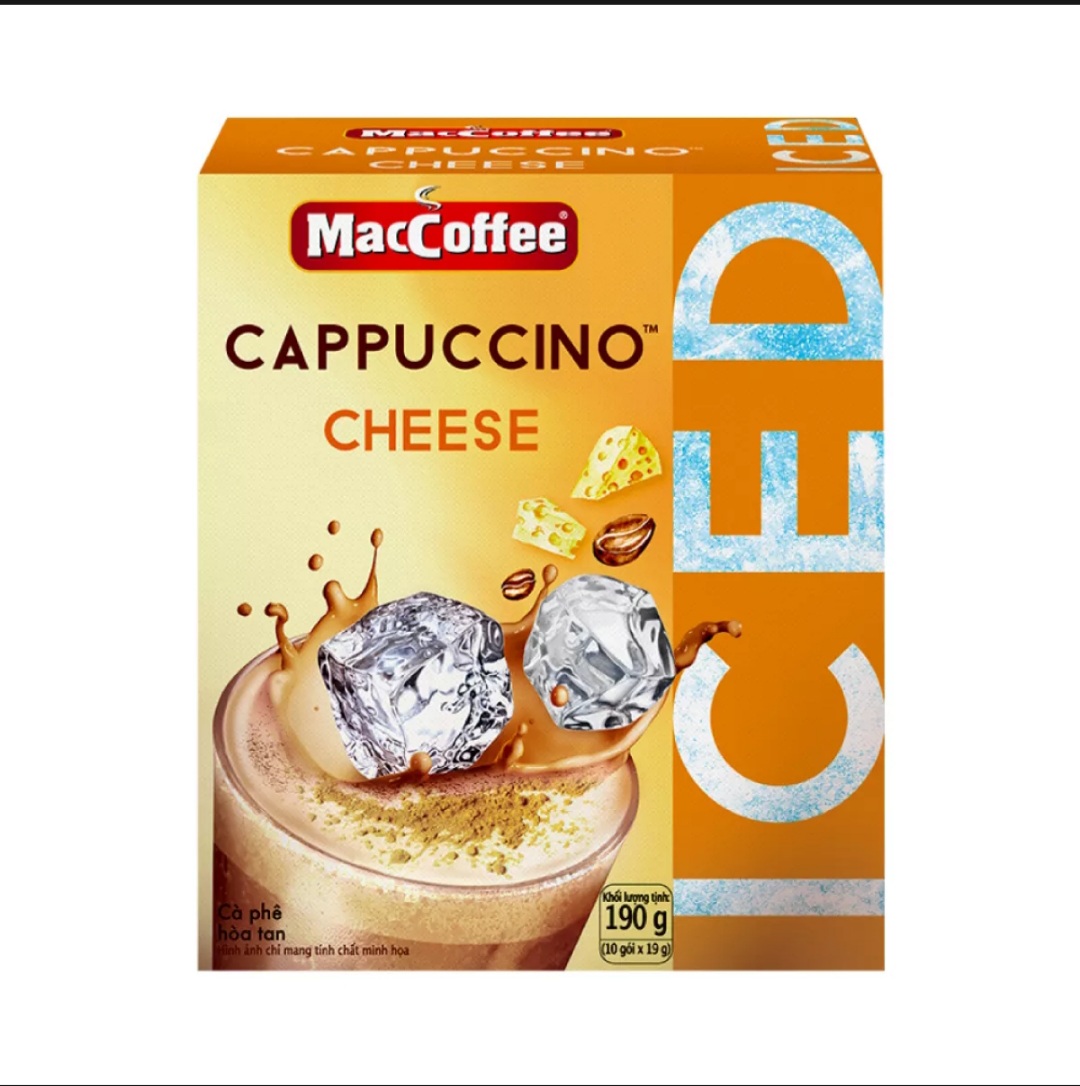 CÀ PHÊ CAPPUCCINO MacCoffee Vị Phô Mai 190g (Béo ngậy Thơm Ngon)