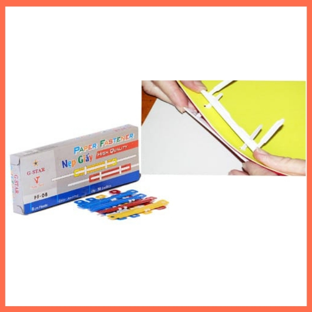 2 hộp acco nhựa (nẹp giấy) Gstar