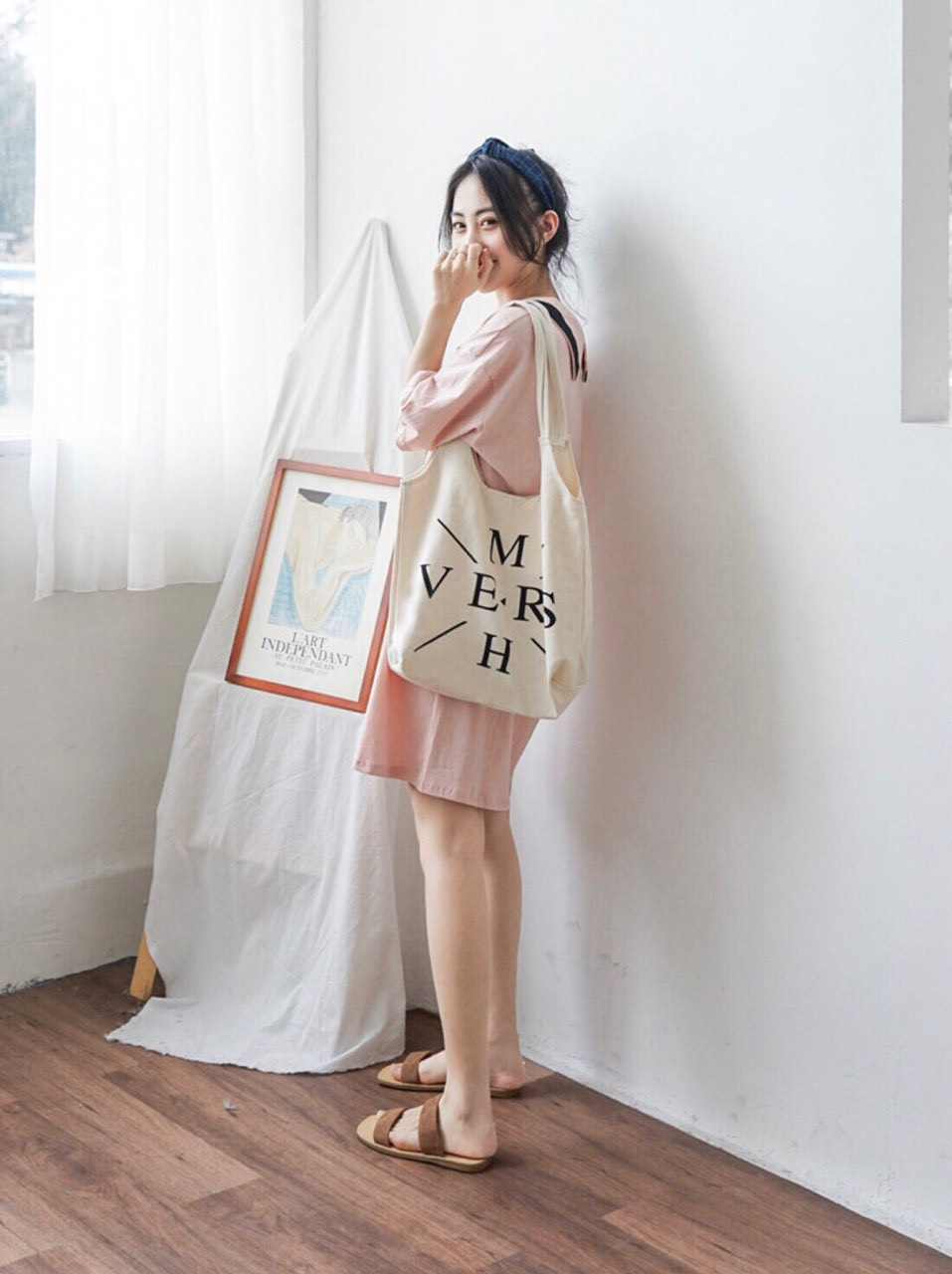 [HCM]TÚI TOTE VẢI CANVAS PHONG CÁCH HÀN - V-E-R-S