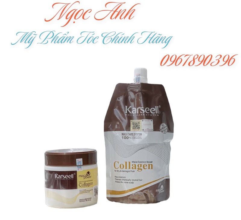 Ủ tóc hấp phục hồi tóc kem hấp hấp tóc colagen karseell túi 500ml – hũ 500ml karseell maca