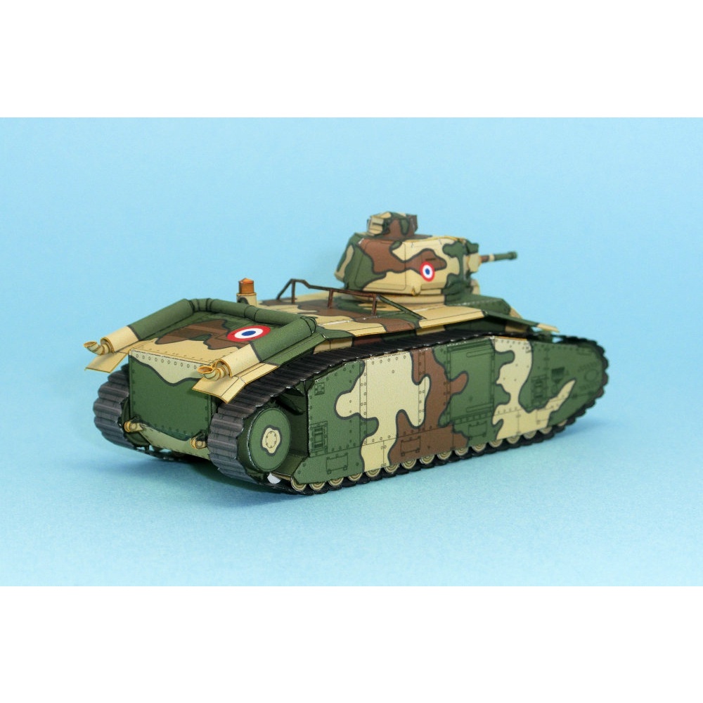 Mô hình giấy 3D Renault B1bis tỉ lệ 1/72