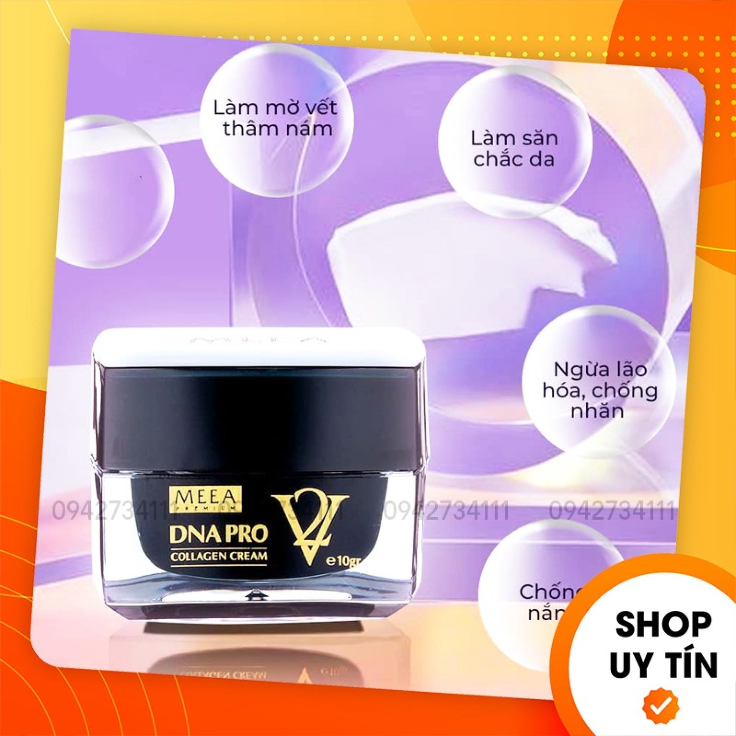 Kem Face DNA Pro Cá Hồi Collagen Cream V2 MeeA Origin Mini