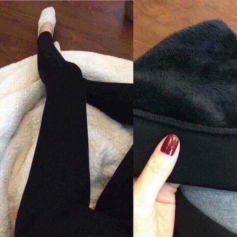 (ảnh thật) Quần legging mèo lót lông dày lưng chun co dãn dễ mặc