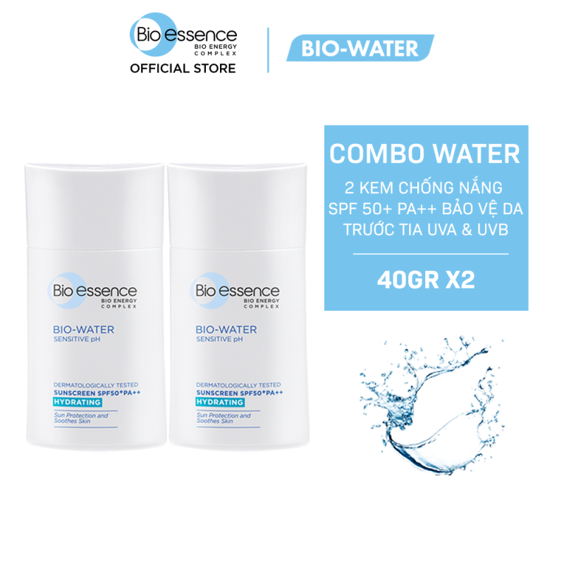 Combo 2 Kem chống nắng cho mặt Bio-Essence Bio-Water Bio-Essence Miracle Bio Water Cooling Sunscreen SPF50 (Face) 40ml