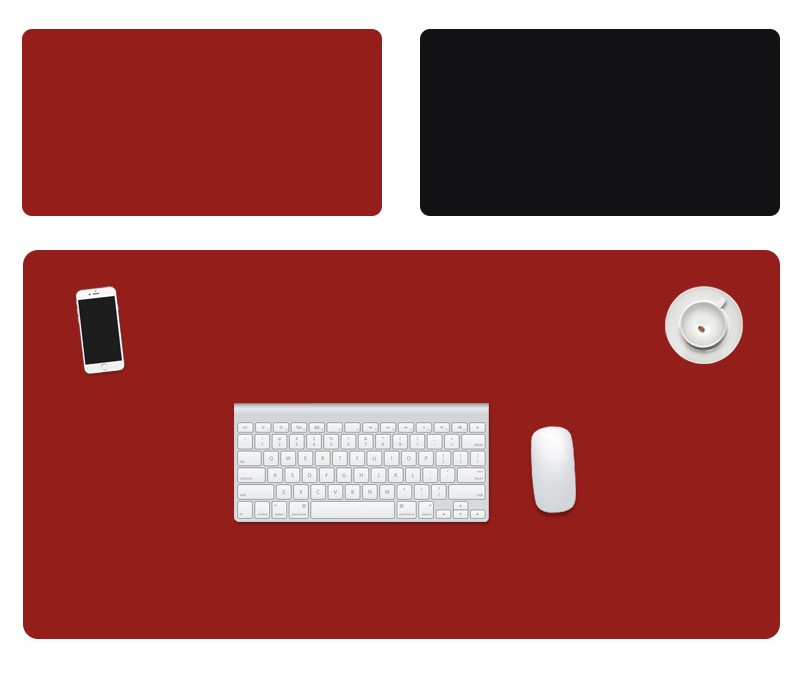 Miếng Lót Chuột Da (Mouse Pad) 270x210mm 2 Mặt 2 Màu