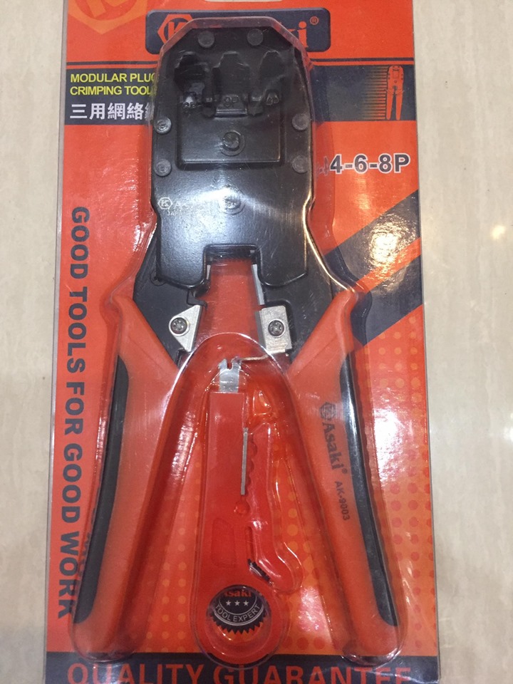Kìm bấm đầu jac dây mạng Asaki