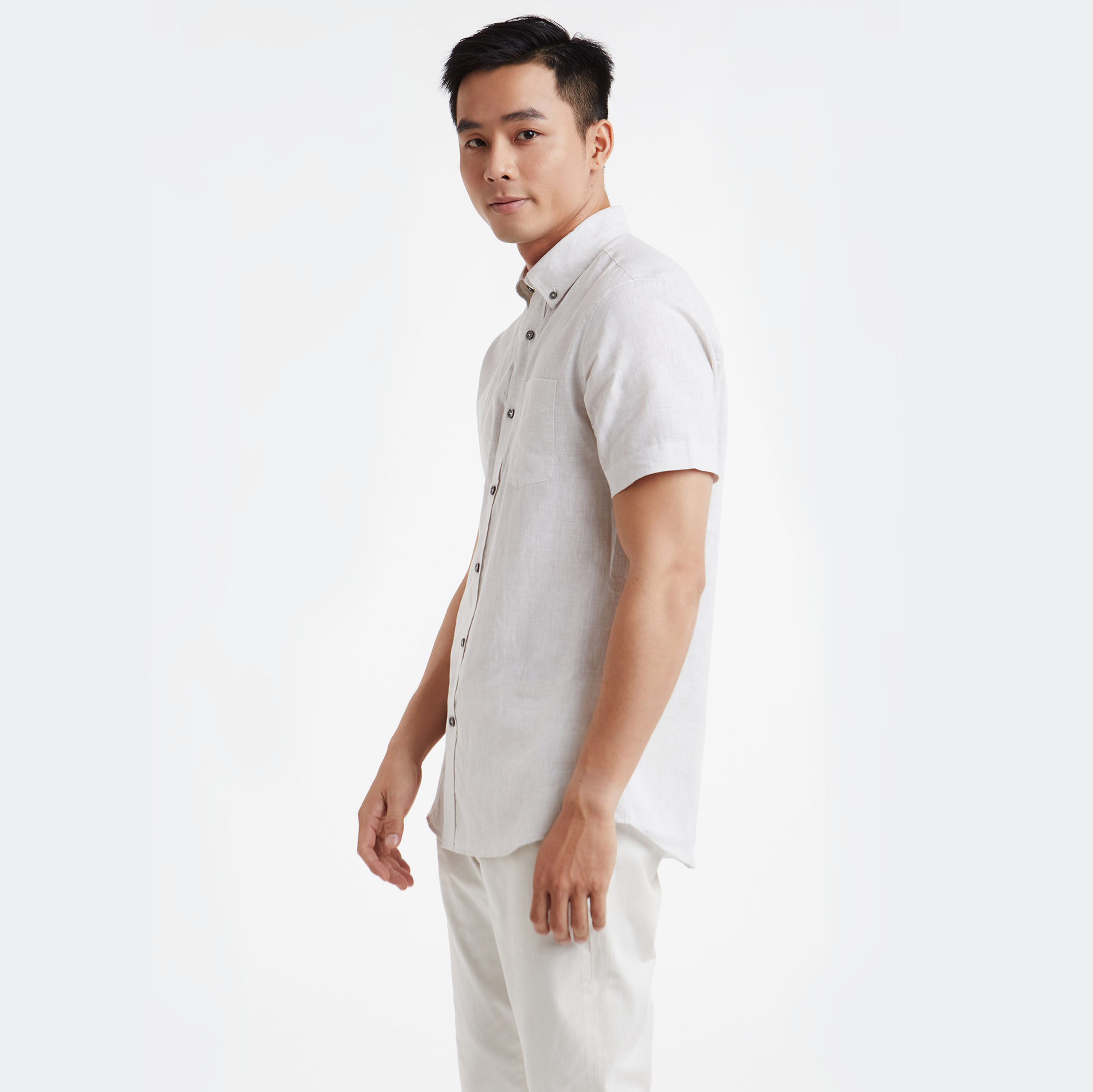N&M Áo sơ mi thời trang nam tay ngắn 1908099