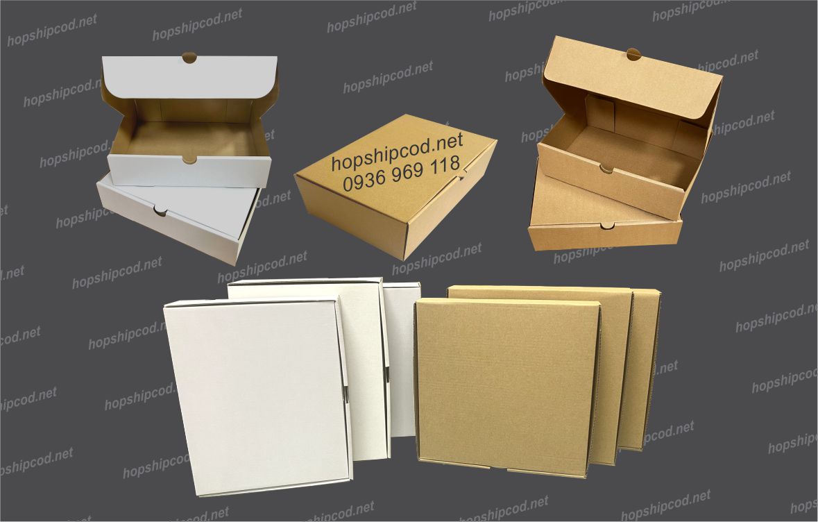 [Combo 100 cái] 18x18x4 cm Hộp đựng pizza
